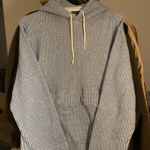 Levi's Made & Crafted  Nautical Striped Cotton Japanese Fabric Pullover Hoodie